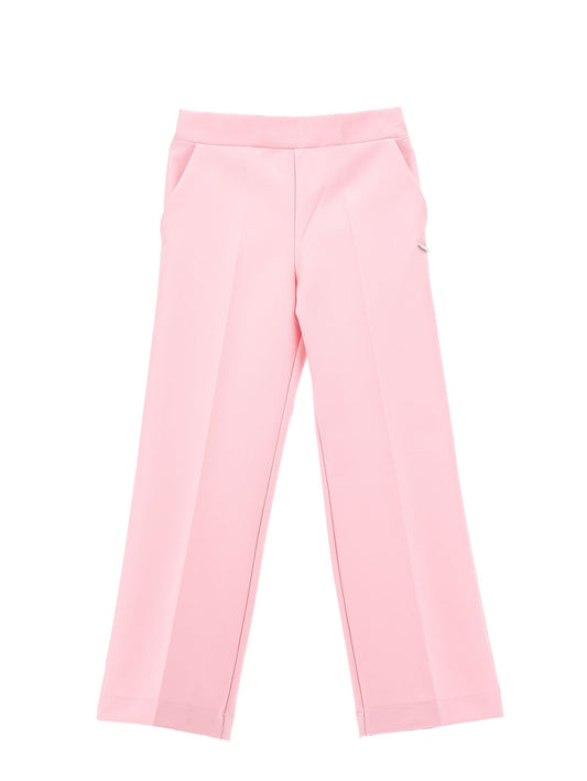 Palazzo-style crepe trousers