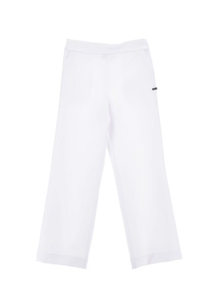 Palazzo-style crepe trousers