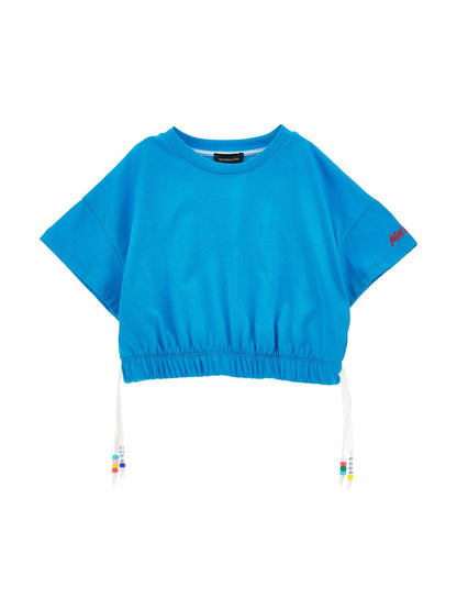 Cropped T-shirt with beads