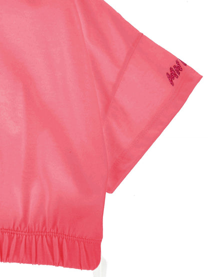 Cropped T-shirt with beads