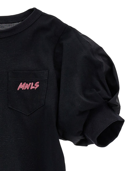 Jersey T-shirt with logo pocket