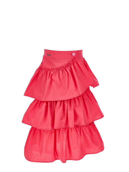 Long skirt with galettes