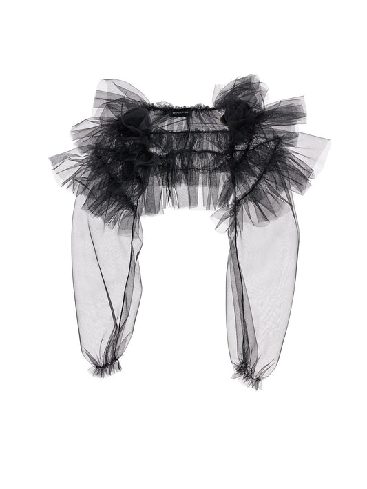 Silk hand tulle shrug