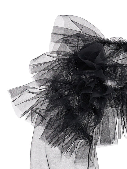 Silk hand tulle shrug