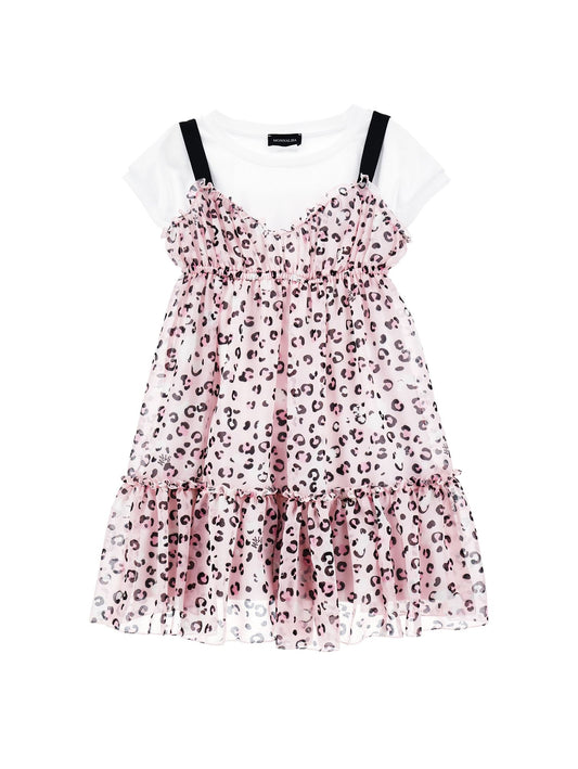 Abito sottoveste georgette con t-shirt