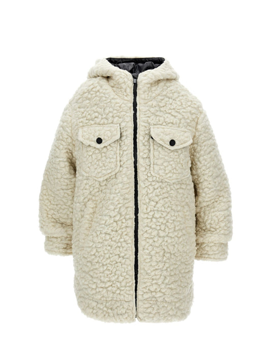 Plush knitted parka