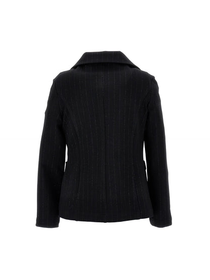 Unlined lamé blazer