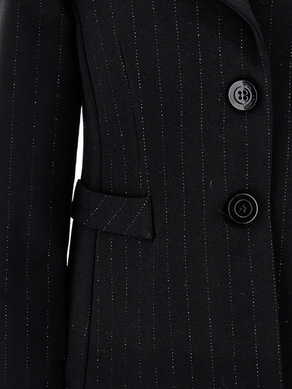Unlined lamé blazer