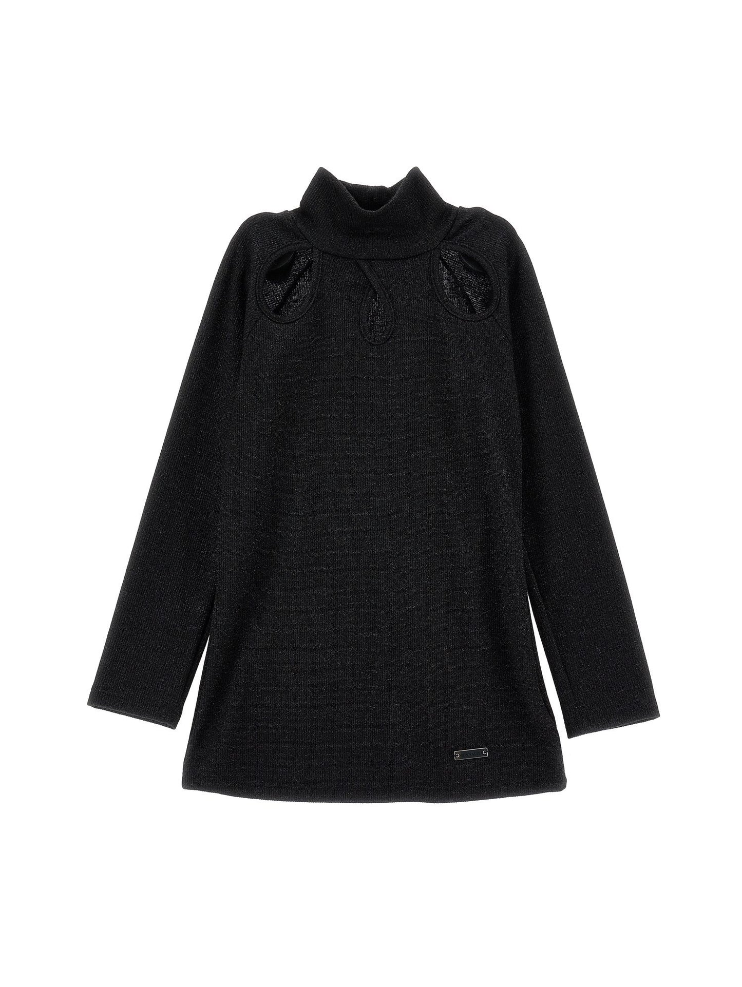 Lurex cut-out turtleneck