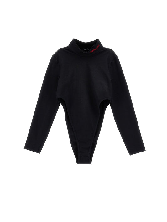 Stretch bodysuit turtleneck