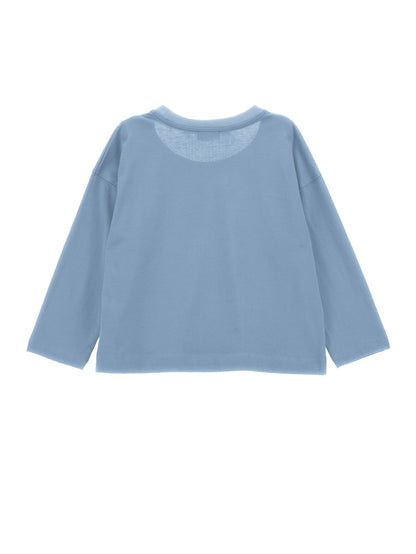 Jersey T-shirt with metallic fringes