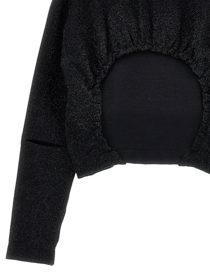 Lurex cut-out T-shirt