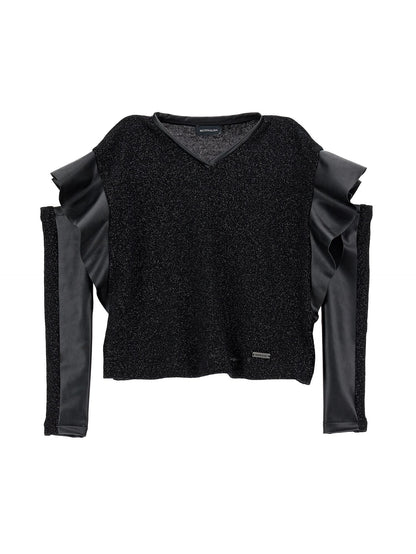 Lurex blouse with sleeves