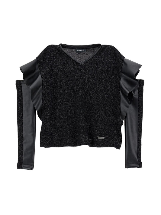 Lurex blouse with sleeves