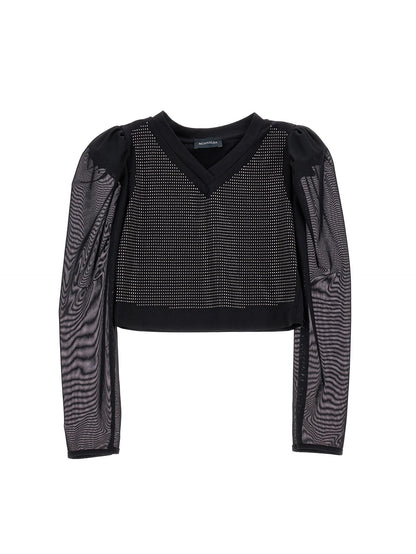 Tulle top with studs