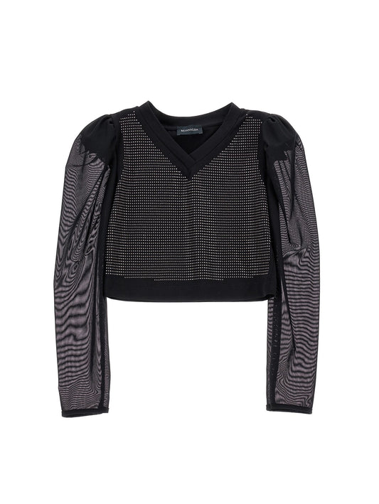 Tulle top with studs