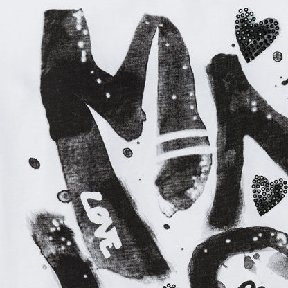 Printed T-shirt, short back