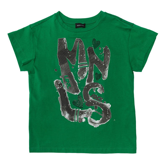 Printed T-shirt, short back