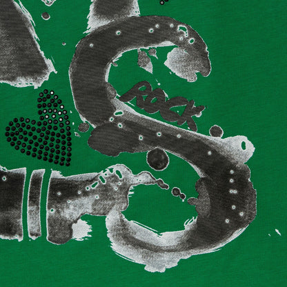 Printed T-shirt, short back