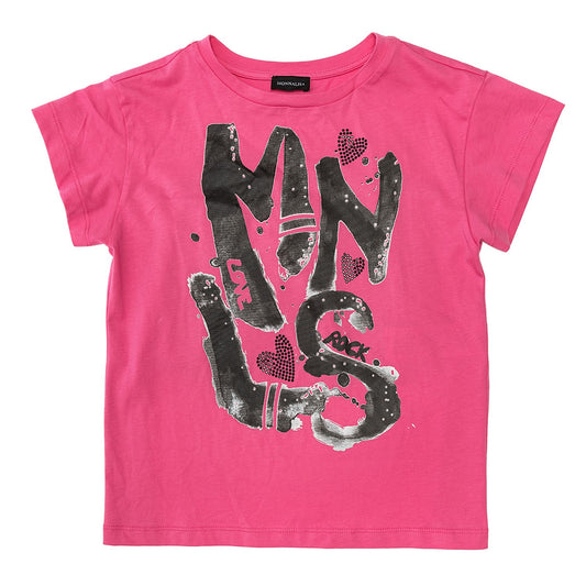 Printed T-shirt, short back