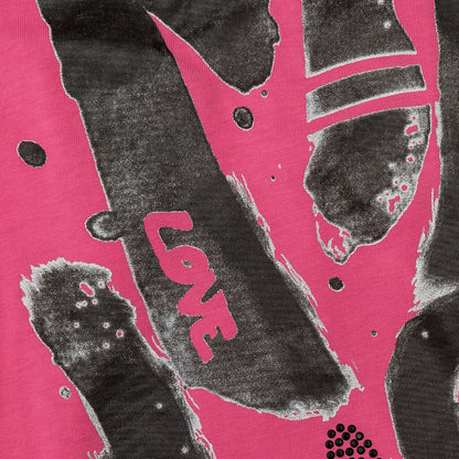 Printed T-shirt, short back