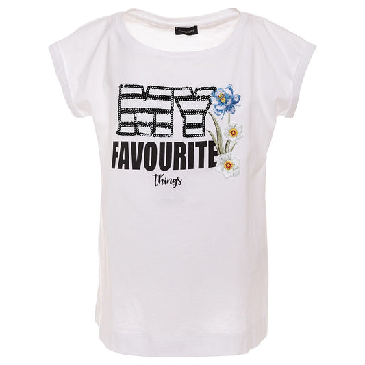 T-shirt with embroidery and sequins