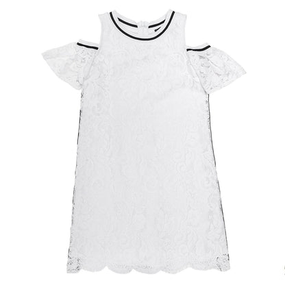 Abito pizzo e bande paillettes