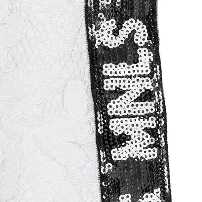 Abito pizzo e bande paillettes