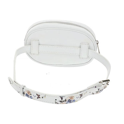 Leather bum bag with print