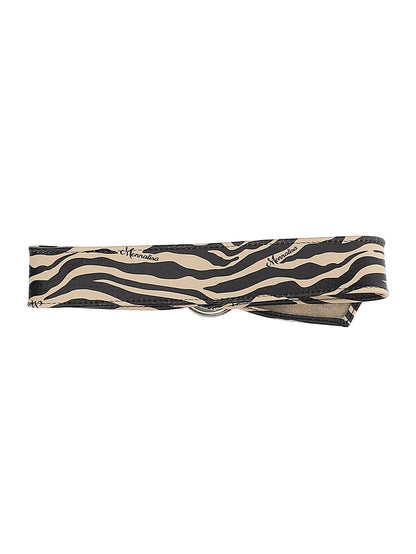 Zebra leather belt