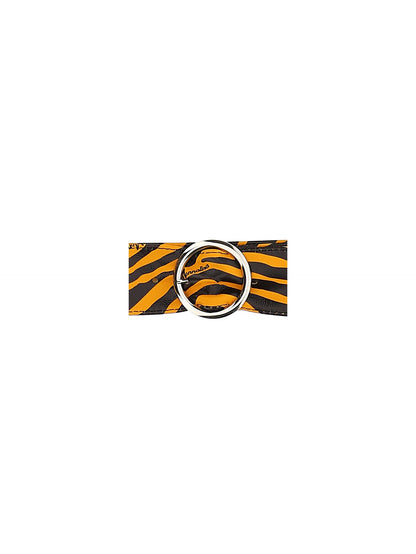 Zebra leather belt