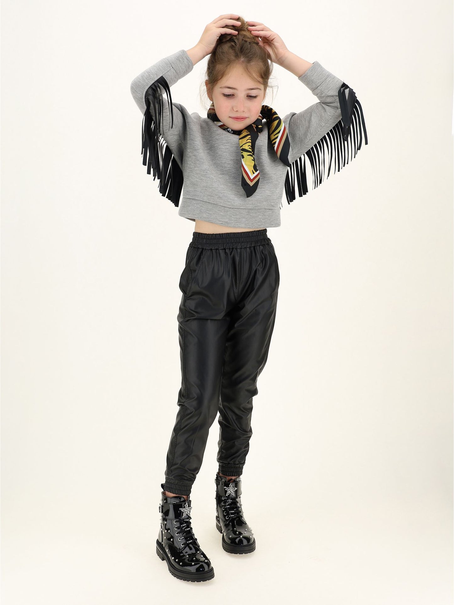 Coated fabric trousers
