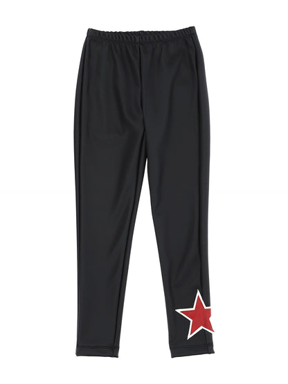 Star coated fabric leggings
