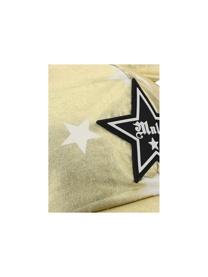 Laminated baseball hat with star print