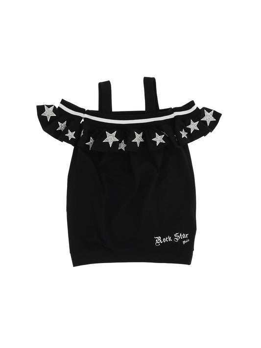 Sweatshirt dress with suspenders