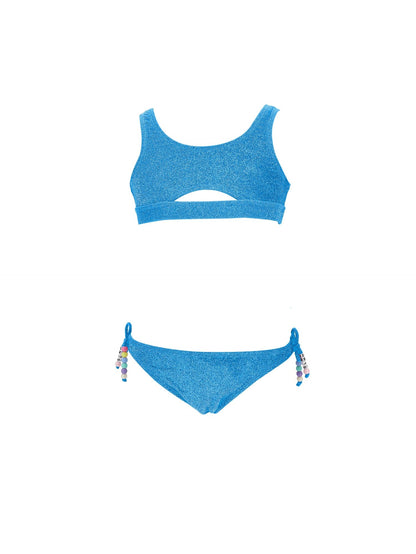 Lurex bikini with bra