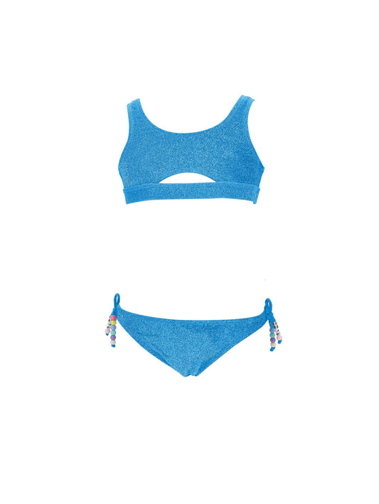 Lurex bikini with bra