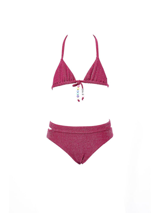 Lurex bikini with beads