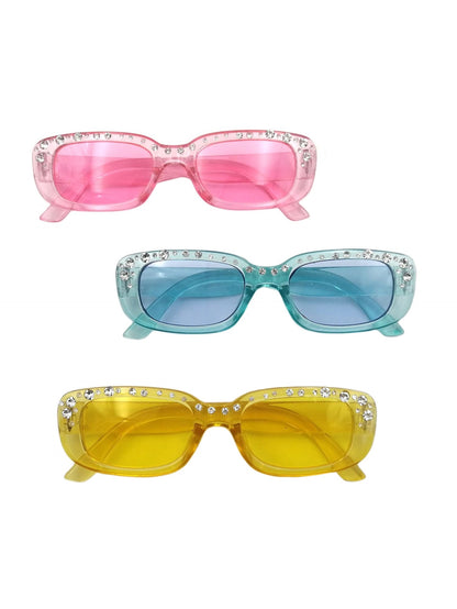Sunglasses with rhinestones