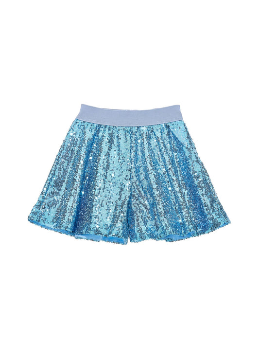 Sequin shorts godet line