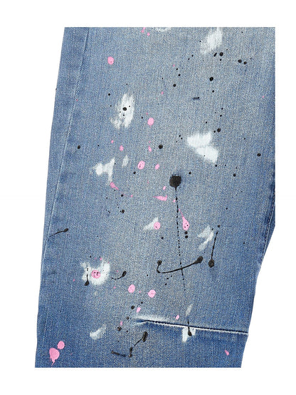 Street art five-pocket jeans