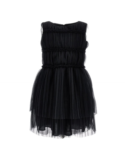 Robe plissée en tulle