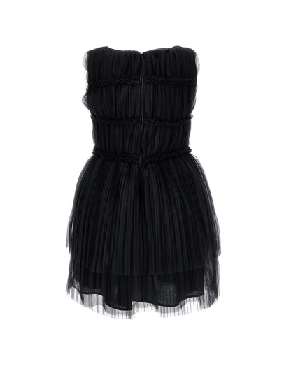 Robe plissée en tulle