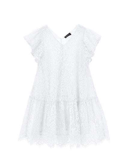Robe en dentelle à taille basse