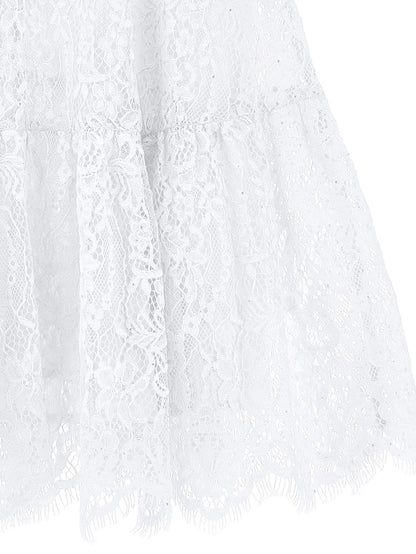 Robe en dentelle à taille basse