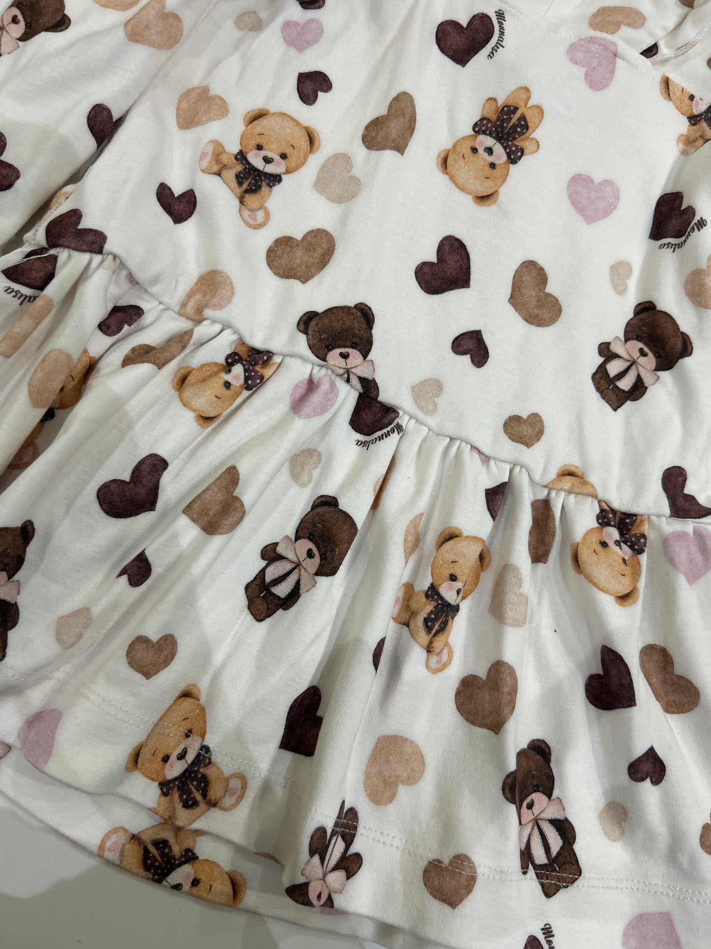 Abito jersey con balza