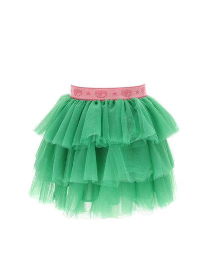 Logomania tulle skirt
