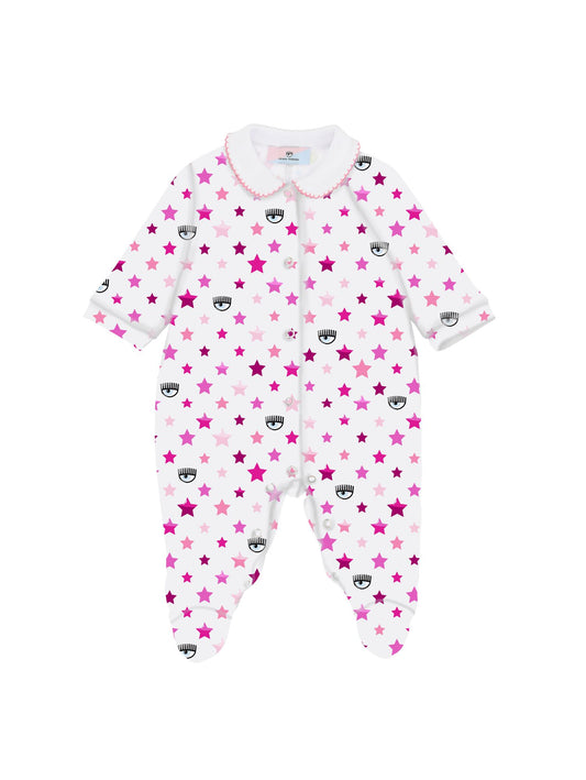 Allover rainbow romper