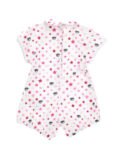 Allover rainbow romper