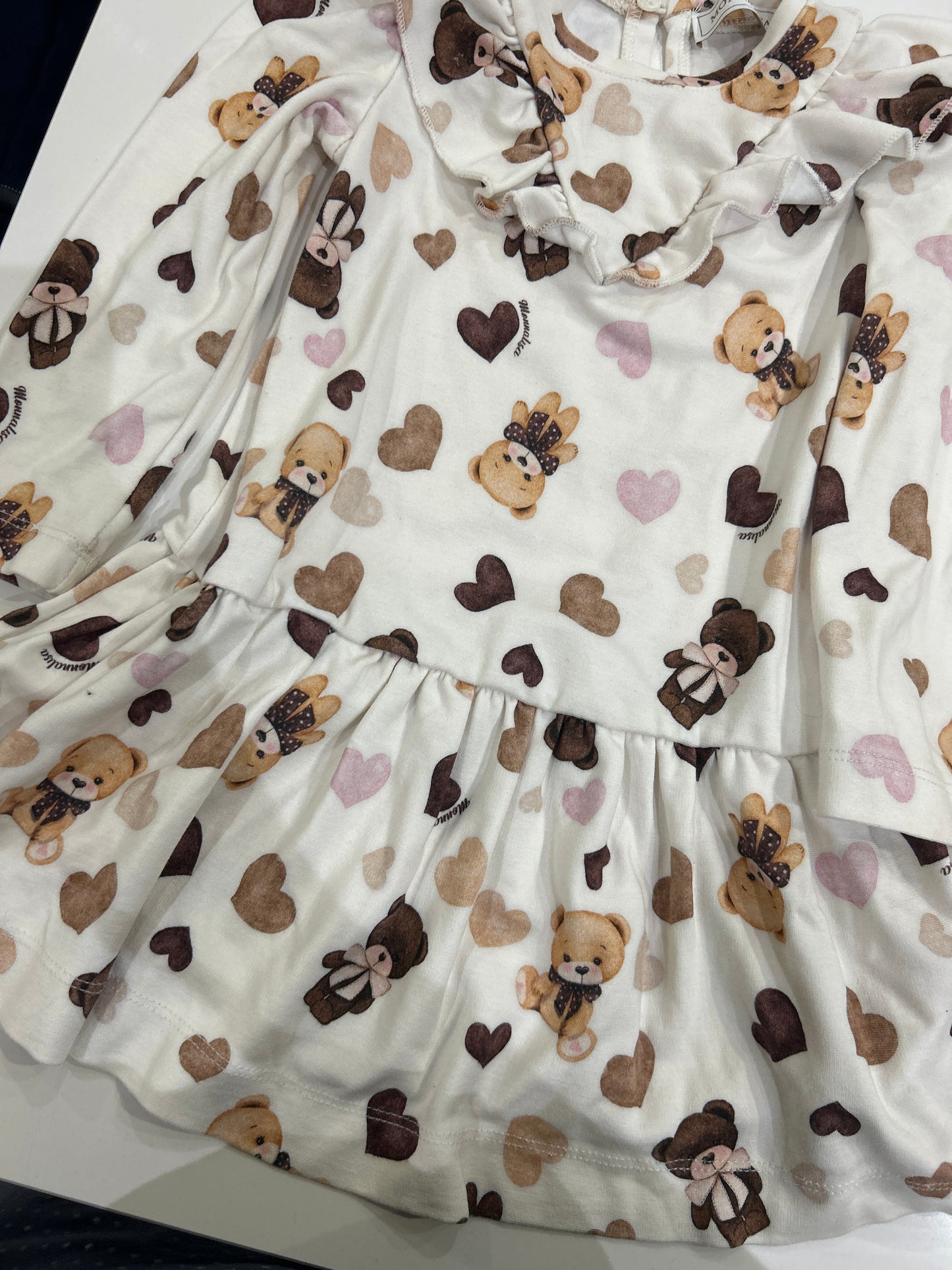 Abito jersey con balza